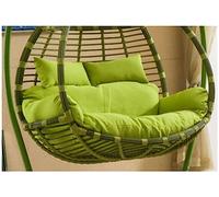 Cojín para Silla Hamaca Tipo Huevo, 2 Seater Egg Chair Cushion Waterproof Outdoor Hanging Swing Replacement Multicolor(Green)