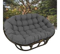 Cojín para Silla Hamaca Tipo Huevo, Double Egg Hanging Swing Patio Chair Cushion Multicolor Multiple Sizes(Dark Gray,65 * 45 * 6in)