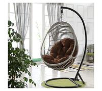 Cojín para Silla Hamaca Tipo Huevo, Hanging Egg Hammock Chair Cushion Multicolor Without Stand(Brown)