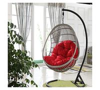 Cojín para Silla Hamaca Tipo Huevo, Hanging Egg Hammock Chair Cushion Multicolor Without Stand(Red)