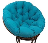 Cojín para silla mecedora azul pavo real, 50 cm, almohadilla impermeable para sala de estar y dormitorio, sillas colgantes y sillas hamaca, cojín redondo de ratán