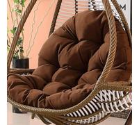 Cojín para silla mecedora de huevo para exteriores, grueso e impermeable, para hamaca, mecedora, color marrón, 120 x 90 cm, ideal para jardín, comodidad, relajación y ocio.