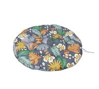 Cojín para Silla Papasan, cojín de Asiento Redondo Impermeable extraíble, cojín para Silla con Cremallera, cojín para Asiento de Interior y Exterior(Floral,70 x 70 cm)