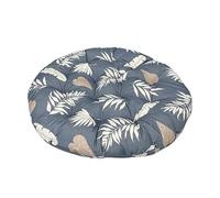 Cojín para Silla Papasan - Cojín Redondo Acolchado Grueso para Silla, Columpio De Nido De Huevo Suave, Cojín De Asiento Acogedor, Hamaca Relajante para Interiores Y Exteriores(Leaf A,60 x 60 cm)