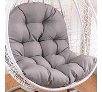 Cojín para Silla Tipo Hamaca «Egg», Hanging Basket Chair Cushion Pad 120x80cm Multicolor for Indoor Outdoor Hammock Swing Bench(Grey)