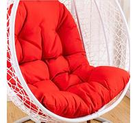 Cojín para Silla Tipo Hamaca «Egg», Hanging Basket Chair Cushion Pad 120x80cm Multicolor for Indoor Outdoor Hammock Swing Bench(Red)