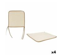 Cojín para sillas marfil 38 x 2,5 x 38 cm (4 unidades)