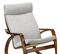 Cojín para Sillón De Silla Poang, 1 Pieza De Repuesto De Cojín Suave con Funda Extraíble, Cojín De Algodón para Silla Poang, Mecedora Antideslizante, Acolchado Grueso,Burlap White