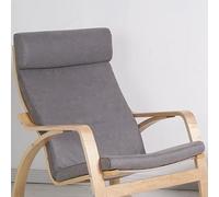 Cojín para Sillón De Silla Poang, 1 Pieza De Repuesto De Cojín Suave con Funda Extraíble, Cojín De Algodón para Silla Poang, Mecedora Antideslizante, Acolchado Grueso,Gris