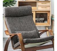 Cojín para Sillón De Silla Poang, 1 Pieza De Repuesto De Cojín Suave con Funda Extraíble, Cojín De Algodón para Silla Poang, Mecedora Antideslizante, Acolchado Grueso,Burlap Brown