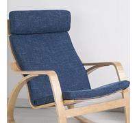 Cojín para Sillón De Silla Poang, 1 Pieza De Repuesto De Cojín Suave con Funda Extraíble, Cojín De Algodón para Silla Poang, Mecedora Antideslizante, Acolchado Grueso,Burlap Blue