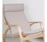 Cojín para Sillón De Silla Poang, 1 Pieza De Repuesto De Cojín Suave con Funda Extraíble, Cojín De Algodón para Silla Poang, Mecedora Antideslizante, Acolchado Grueso,Burlap Beige