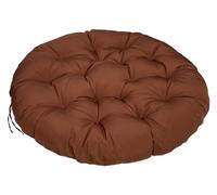 Cojín para Sillón Papasan Tapizado De Suelo Giratorio Papasan Redondo Poliratán Diámetro Y Grosor Muebles Ratán Sillas Jardín Flores Redondas(Coffee,40x40cm)