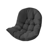 Cojín para sillón Swing Egg, Cesta Colgante Hamaca Huevo Silla Columpio Asiento cojín Respaldo Almohada Negro 80x120cm