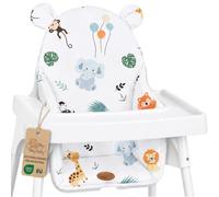 Cojín para trona bebé plegable reductor - funda de asiento sujeción para Ikea Antilop silla infantil y bebé - reductor repelente al agua lavable acolchado Safari