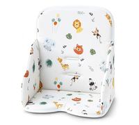 Cojín para trona bebé reductor de asiento paredes reforzadas | Funda universal de silla para Chicco Polly de plástico hidrófugo antideslizante cómodo acolchado suave reforzado bebé Safari