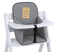 Cojín para trona bebé reductor de asiento paredes reforzadas | Funda universal de silla para Chicco Polly de plástico hidrófugo antideslizante cómodo acolchado suave reforzado bebé Gris