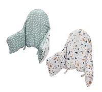 Cojín para trona, cojín para trona IKEA Antilop, paquete de 2 cojines para trona, cojín inflable incorporado, asiento para bebé más cómodo (hoja fresca/flor de piedra)