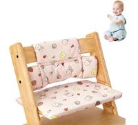 Cojín para Trona Stokke Tripp Trapp - Set de 2 Piezas de Algodón Orgánico con Capa Impermeable Laminada - Fácil de Limpiar y Desmontable - Lavable a Máquina