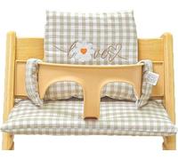 Cojín para trona Tripp Trapp Stokke, Funda para Tronas de Bebe antideslizantes, Suave y grueso cojín para asiento de bebé de algodón orgánico, funda de repuesto, Juego de cojines para trona (cj)