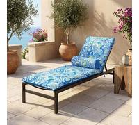 Cojín para tumbona con travesaño - 195 x 60 x 5 cm - repelente, resistente a los rayos UV y cómodo - Colchón para tumbona y baño de sol - Diseño árabesque