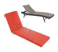 Cojín para Tumbona de 200 x 60 x 8 cm. El cojín para Tumbona está Hecho de poliéster Impermeable. Relleno de Esponja de Alta Densidad. Diseño Antideslizante Doble. Cremallera Oculta para Des