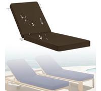 Cojín para tumbona de alta calidad para sillas de jardín de respaldo alto, almohadillas para sillas de vapor y reclinables, 178 x 59 x 10 cm, cómodos cojines para exteriores, patio, balcón y terraza