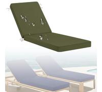 Cojín para tumbona de alta calidad, respaldo alto, para sillas reclinables y de vapor, impermeable, grueso, cómodo, perfecto para patio, balcón, terraza, 203 x 66 x 8 cm