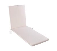 Cojín para Tumbona de Exterior Color Beige, Medidas 196x60x5 cm, Repelente al Agua, Desenfundable, Funda de cojín con Relleno, Cojines Tumbona de jardín, Almohadones Tumbona de Piscina