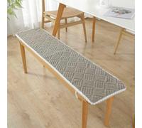 Cojín para Ventana salediza de 13 x 47 Pulgadas, cojín Antideslizante para Asiento de Banco, Correas en Cada Lado, Tacto Pero también Resistente al Desgaste.