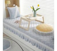Cojín para Ventanal De Interior, Almohadilla Antideslizante para Ventana De Dormitorio, Funda De Cojín Moderna para Banco De Alféizar De Ventana para Sofá Tatami Skyblue 27.6 x 82.7