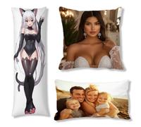 Cojin Personalizado con Foto Funda de Almohada, Funda Cojine 40x60, Cod90