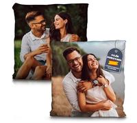 Cojín Personalizado con Foto y Texto con Relleno Incluido. Regalos Personalizados para Hombres Mujeres. Día de San Valentín. Almohadas Personalizables. Almofada Namorados Homem. Cojines Cama. 65x65cm