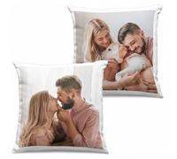 Cojín Personalizado por Las 2 Caras Tamaño 35 40 45 50 Relleno Incluido Cremallera Invisible Regalo Pareja Padre Madre Novio Novia Regalos Originales San Valentin (50 x 50)