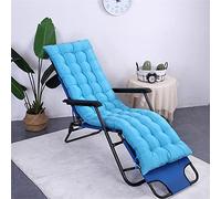 Cojín plegable para silla de estar al aire libre, cojín para sofá de playa para uso en interiores y exteriores (48 x 120 cm, azul cielo)