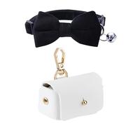 Cojín porta anillos de boda para collar de perro, Portaanillos con pajarita para perros Para perros, Collar de perro con lazo porta alianzas Bolsa porta alianzas Para pedida de mano, compromiso