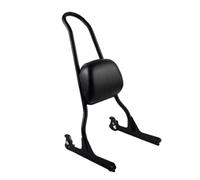 Cojín portaequipajes Kits de soporte de barra Sissy con respaldo de pasajero desmontable aptos para Harley Fatboy Softail FLSTFBS 06-up Respaldo del pasajero extraíble(Black)