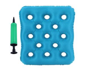 Cojín portátil con bomba de aire - Cojín inflable de gofre, cojín ligero y transpirable para sentarse durante mucho tiempo en la oficina, viajes y en casa