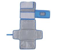 Cojín portátil para bebés, tamaño compacto, impermeable, gran capacidad, 2 bolsillos de almacenamiento, cojín EPE, cambiador portátil para la excursión del bebé (BLUE)