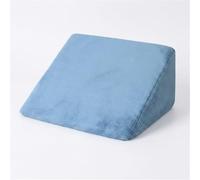 Cojín Posicionador Lateral para Ancianos Almohada Triangular de Cuña con Espuma de Alta Resiliencia Soporte Lumbar Transpirable para Cama y Silla de Ruedas Azul(Blue coral fleece 55 * 23 * 15cm)