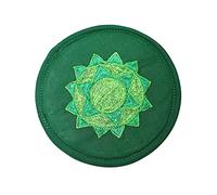 Cojín puramente hecho a mano for cuenco de canto tibetano y cuenco de cristal, alfombrilla de cuenco de sonido de Buda de tela for meditación de yoga y curación de sonido (Color : Green_20CM)