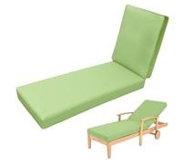 Cojín reclinable impermeable para exteriores, color verde menta, cojines de jardín gruesos antideslizantes para tumbonas, 68 x 193 x 56 cm, perfecto para patio y piscina