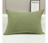 Cojín rectangular de lujo ligero de alta gama, cojín de felpa para el hogar, cojín grande para sofá con diseño de cremallera invisible, cojín suave para el hogar (tamaño: 40 x 70 cm, color: verde)