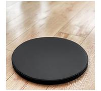 Cojín redondo de cuero sintético para silla, cojín de asiento de cuero sintético impermeable, almohadilla de espuma viscoelástica suave, redonda, antideslizante, con cremallera desmontable (negro, 40