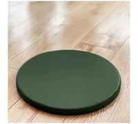 Cojín redondo de cuero sintético para silla, cojín de asiento de cuero sintético impermeable, almohadilla de espuma viscoelástica suave, redonda, antideslizante, con cremallera desmontable (verde, 45