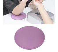 Cojín redondo de espuma viscoelástica de piel sintética para técnicas de manicura, cómodo reposabrazos apto para salones de uñas y uso doméstico, lavable y fácil de limpiar, 6x6x1 pulgadas.