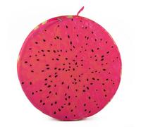Cojín redondo de felpa de 40 cm con diseño único de frutas para un apoyo cómodo y elegante uso en interiores y exteriores (fruta del dragón)
