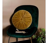 Cojín Redondo De Terciopelo, Asiento Suelo, Almohadón Decorativo Calabaza para Sofá Cama, De Abrazo Acolchado, Colores Sólidos(Gold)