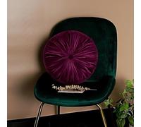 Cojín Redondo De Terciopelo, Asiento Suelo, Almohadón Decorativo Calabaza para Sofá Cama, De Abrazo Acolchado, Colores Sólidos(Purple)