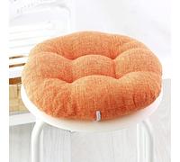 Cojín redondo grueso para silla, cojín de lino de algodón suave para sillas de comedor interior y exterior, cojines de patio rellenos de 40 cm de diámetro, acogedora decoración del hogar